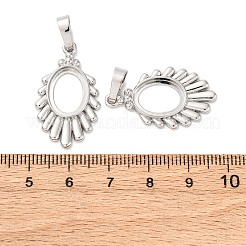 Brass Pendant Cabochon Settings&nbsp;KK-U074-25P