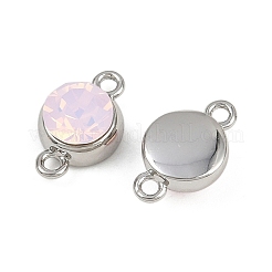 Brass Pave Cubic Zirconia Connector Charms&nbsp;KK-H078-06P-03