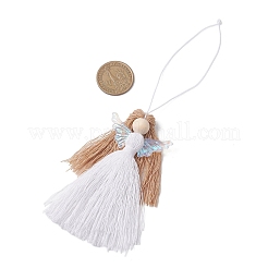Polyester & Glass Angel Pendant Decorations&nbsp;HJEW-JM04648
