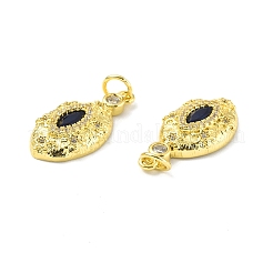 Brass Micro Pave Clear Cubic Zirconia Pendants&nbsp;KK-E068-VF330