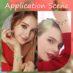 Christmas Theme DIY Glass & Plastic Beads Bracelet Making Kits&nbsp;DIY-SC0028-18