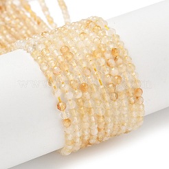 Heated Natural Citrine Beads Strands&nbsp;X-G-L622-C05-3mm-B