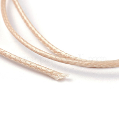 韓国産ワックスポリエステルコード  小麦  1mm  約16.4ヤード（15m）/バッグ&nbsp;YC-WH0002-A14