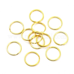 アイアン製キーリング  キーホルダー留め金のパーツ  ゴールドカラー  21mm&nbsp;IFIN-Q067-G