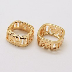 Brass Sew on Prong Settings&nbsp;KK-E753-02LG-10x10