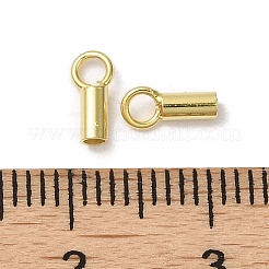 925スターリングシルバーコードエンドパーツ  エンドキャップ  コラム  18KGP本金メッキ  7x3x2mm  穴：1.8mm  内径：1.5mm&nbsp;STER-P055-01B-G