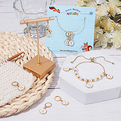 Alloy Enamel Number Charms Locking Stitch Markers&nbsp;AJEW-PH01457-02