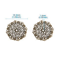 アイアンフィリグリー会員リンク  フラットラウンド  アンティークブロンズ  35.5x0.7mm  穴：1.4mm&nbsp;IFIN-TAC001-01AB