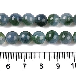 染め加工天然石ホワイトジェイドビーズ連売り  ツートン  ラウンド  ライトブルー  8x8mm  穴：0.9mm  約47~48個/連  15.16~15.72''（38.5~39.3センチメートル）&nbsp;G-T138-8mm-2104