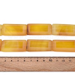 天然黄色の瑪瑙のビーズ連売りを染めた  長方形  艶消し  39~41x20~21x6~7.5mm  穴：1~1.6mm  約9個/連  14.25''（36.2センチメートル）&nbsp;G-T144-25A