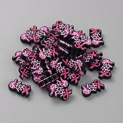 シリコーン焦点ビーズ  ハート  17x30x8mm  穴：3mm&nbsp;SIL-SZC0009-02-50