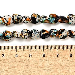 Spray Printed Synthetic Turquoise Beads Strands&nbsp;TURQ-P002-01A-04