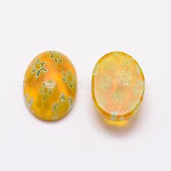 Handmade Millefiori Glass Cabochons&nbsp;LAMP-G125-16