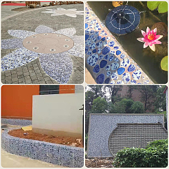 500G 4 Styles Mosaic Tiles Porcelain Cabochons&nbsp;DIY-SP0007-73