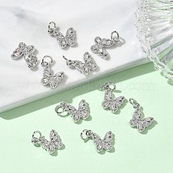 SHEGRACE Brass Pave Clear Cubic Zirconia Pendants&nbsp;XGRQ3Q974-628P-B