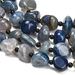Natural Dragon Veins Agate Beads Strands&nbsp;GG-L001-I01-01F
