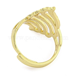 Hollow Geometry Brass Open Cuff Ring for Women&nbsp;RJEW-Z046-01G