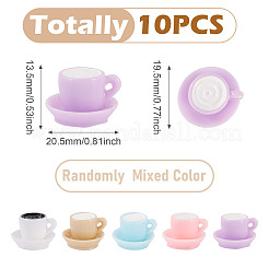 10 個の不透明な樹脂カボション  模造食品  ドリンク  ミックスカラー  13.5x20.5x19.5mm&nbsp;CRES-TA0001-63