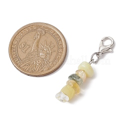 Natural Quartz Crystal & Lemon Jade & Citrine & Prehnite Chips Pendant Decoration&nbsp;HJEW-JM02346-02