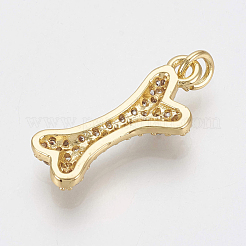 Brass Micro Pave Cubic Zirconia Pendants&nbsp;ZIRC-Q018-017G