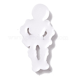 ハロウィーンのテーマ pvc カボション  スケルトン  ブラック  35x18x3mm&nbsp;X-FIND-E017-19