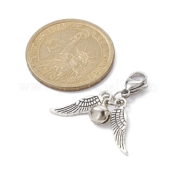 Alloy Wings and Iron Bell Pendant Decoration&nbsp;HJEW-JM01309-02