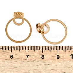 304 Stainless Steel Ring Stud Earrings&nbsp;EJEW-I320-12G
