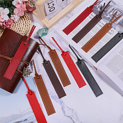 15Pcs 5 Colors PU Leather Bookmark&nbsp;AJEW-GL0003-24
