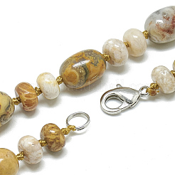 Natural Crazy Agate Beaded Necklaces&nbsp;NJEW-S390-26