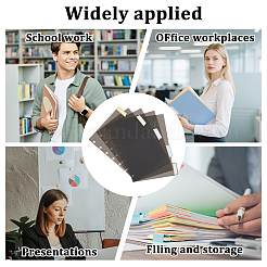 5Pcs Rectangle PP Plastic Notebook Index Divider Sheets&nbsp;AJEW-WH0609-650