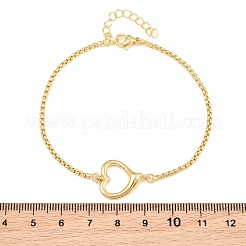 Brass Heart Link Bracelets for Women&nbsp;KK-CBA68DA-02
