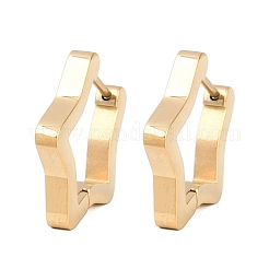 304 Stainless Steel Star Hoop Earrings&nbsp;EJEW-I320-26G-02