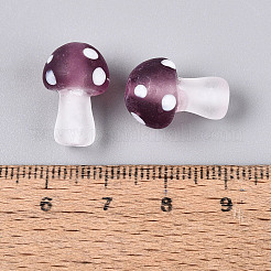 Frosted Handmade Lampwork Beads Strands&nbsp;LAMP-N038-08F