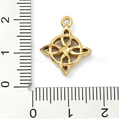 304ステンレスペンダント  ウィッチノットチャーム  ゴールドカラー  18x15x3mm  穴：1.2mm&nbsp;STAS-Q320-03D