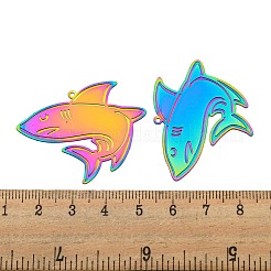 Ion Plating(IP) 304 Stainless Steel Etched Metal Embellishments Pendants&nbsp;STAS-G328-05I-RC