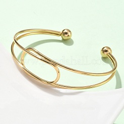 304 Stainless Steel Cuff Bangles&nbsp;BJEW-L682-034G
