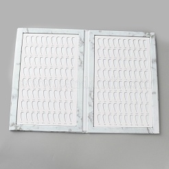 プラスチックの練習用つけ爪チップが付いた紙  DIYネイルアートデザインディスプレイ用  ホワイト  31x21.1x1.45cm&nbsp;MRMJ-WH0201-010
