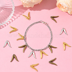 60本3色チベット風アロイペンダント  唐辛子  ミックスカラー  15x16x3mm  穴：1.8mm  20個/カラー&nbsp;FIND-SC0019-37