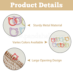 60Pcs 6 Colors Baking Paint Alloy Knitting Crochet Locking Stitch Markers&nbsp;FIND-HS0002-10
