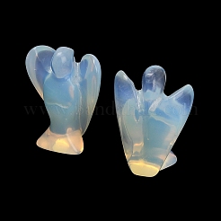 合成オパライト宝石彫刻天使像  自宅オフィスのデスクトップの風水の装飾品  11~11.5x22~22.5x28~28.5mm&nbsp;GG-CBA8396-A18