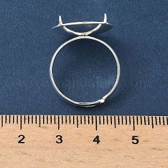 Adjustable Brass 4 Prong Ring Settings&nbsp;KK-K414-04B-S