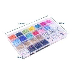 5 Colors Flat Round Acrylic Letter Beads&nbsp;DIY-YW0002-54
