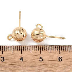 Brass Stud Earring Findings&nbsp;KK-R164-04B-G