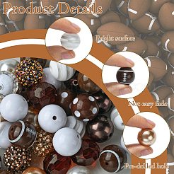 DIY Rugby Acrylic Beaded Keychain Pendant Decoration Making Kit&nbsp;MACR-CJC0004-18