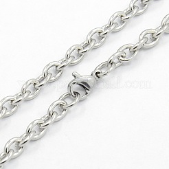 メンズ 304 ステンレス ケーブル チェーン ネックレス  カニカン付き  ミックスカラー  21.7インチ（55.1cm）&nbsp;STAS-O037-66