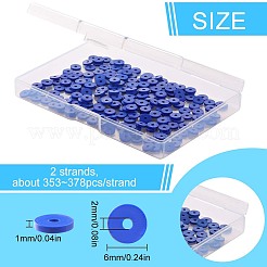 2 Strands Flat Round Handmade Polymer Clay Beads&nbsp;CLAY-SC0001-54A