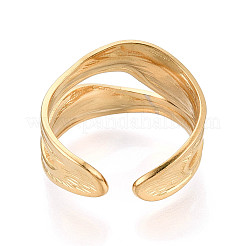 Ion Plating(IP) 304 Stainless Steel Cuff Ring&nbsp;X-RJEW-N038-112LG