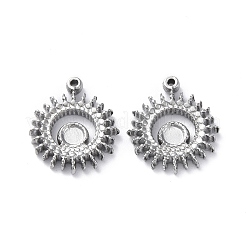 Non-Tarnish 304 Stainless Steel Pendant Cabochon Settings&nbsp;STAS-P324-34P