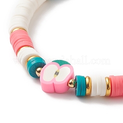 4Pcs 4 Style Handmade Polymer Clay Heishi Stretch Bracelets Set&nbsp;BJEW-TA00237