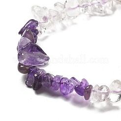 Natural Quartz Crystal & Amethyst Beads Strands&nbsp;G-L610-A27-01
